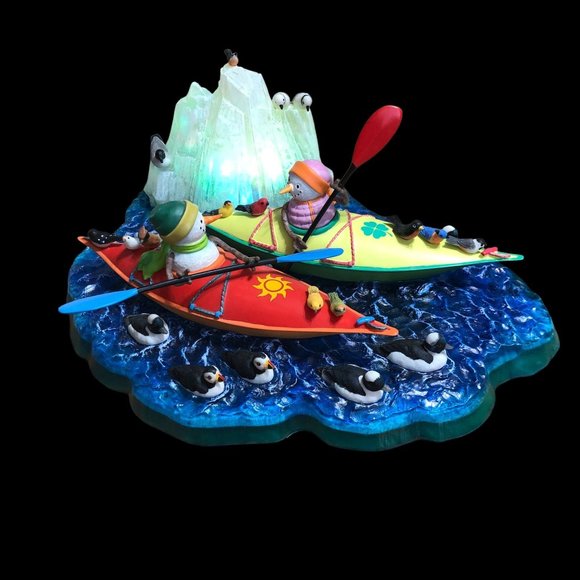 Lenox Kayaking with Friends Snowman Collection Birds Lynn Bywaters Figurine Ligh - Picture 9 of 16